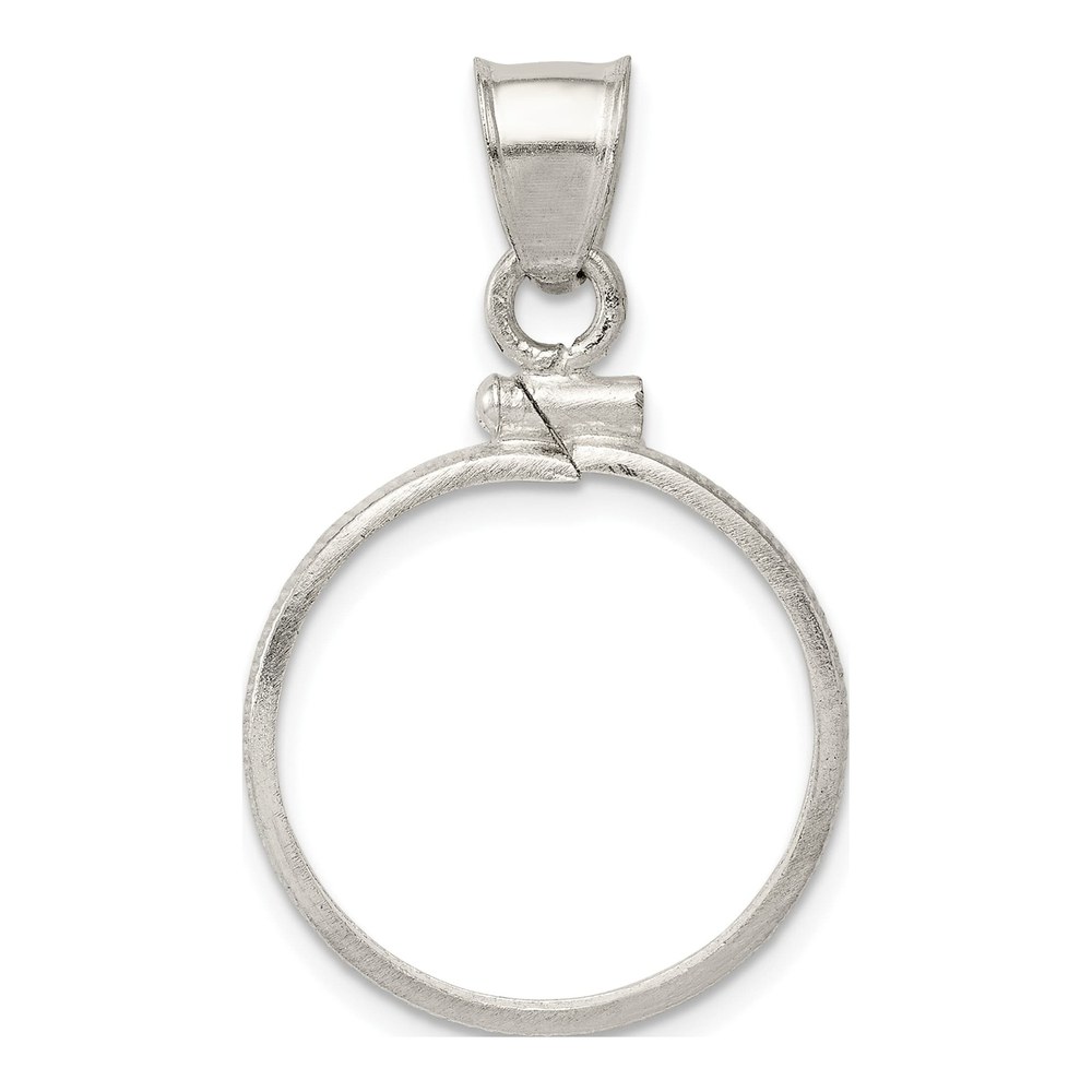 Sterling Silver Screw Top Coin Bezel Pendant