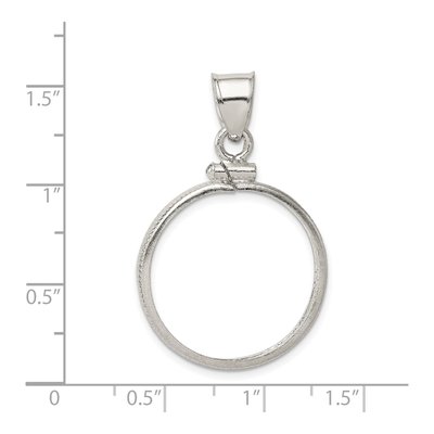 Sterling Silver Coin Bezel Pendant – view 5