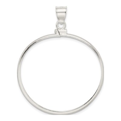 Sterling Silver Screw Top Coin Bezel Pendant – view 4