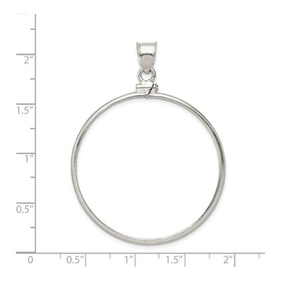 Sterling Silver Screw Top Coin Bezel Pendant – view 5