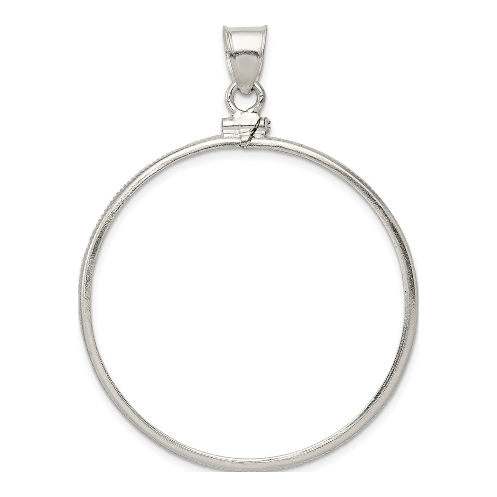 Sterling Silver Screw Top Coin Bezel Pendant