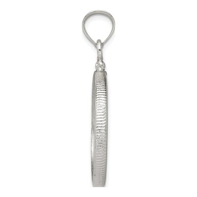 Sterling Silver Screw Top Coin Bezel Pendant – view 3