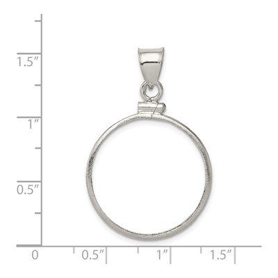 Sterling Silver Screw Top Coin Bezel Pendant – view 5