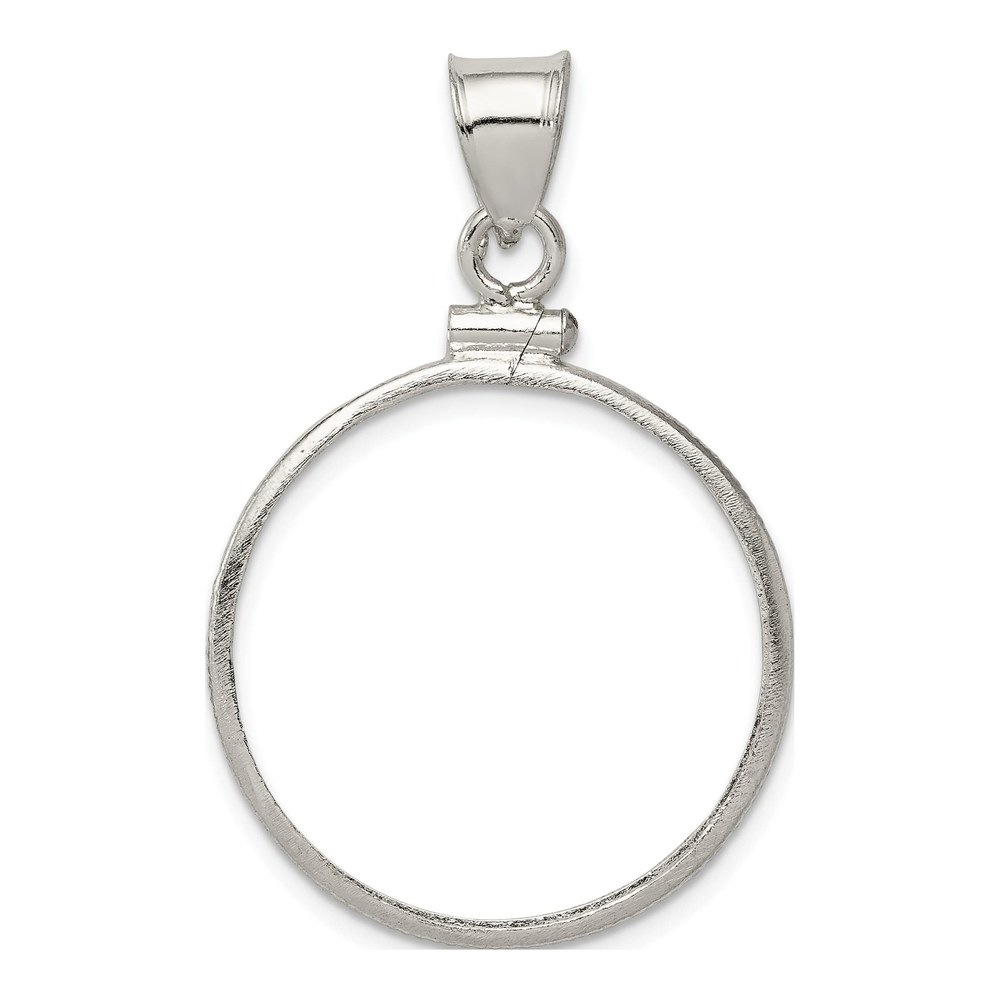 Sterling Silver Screw Top Coin Bezel Pendant