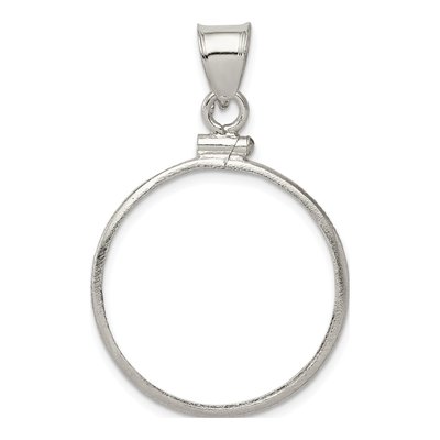 Sterling Silver Screw Top Coin Bezel Pendant