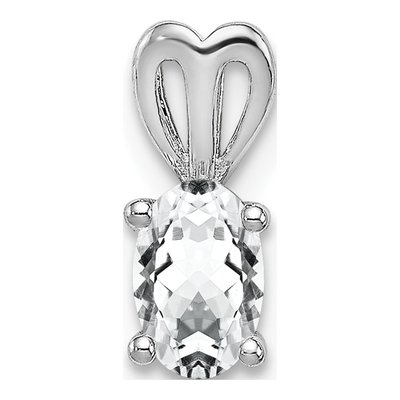 Sterling Silver White Topaz Pendant