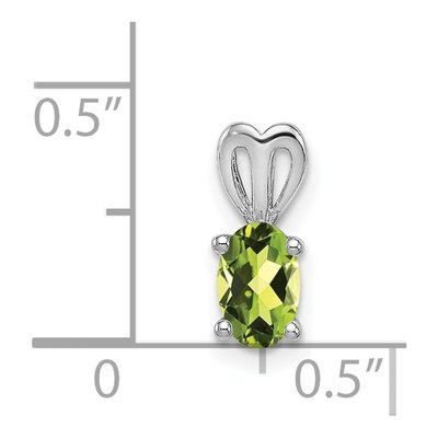 Sterling Silver Peridot Pendant – view 4