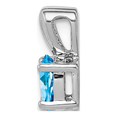Sterling Silver Swiss Blue Topaz Pendant – view 3