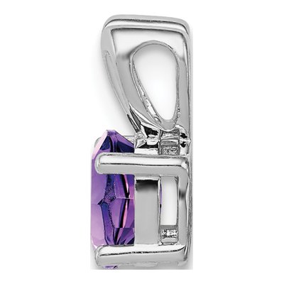 Sterling Silver Amethyst Birthstone Pendant – view 3