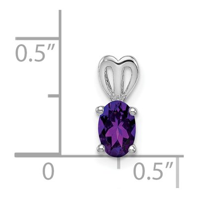 Sterling Silver Amethyst Birthstone Pendant – view 4