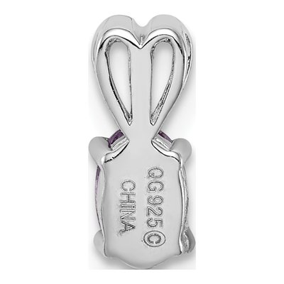 Sterling Silver Amethyst Birthstone Pendant – view 5