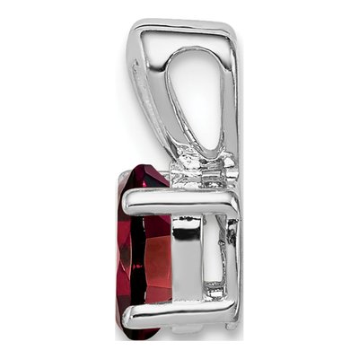 Sterling Silver Garnet Birthstone Pendant – view 3