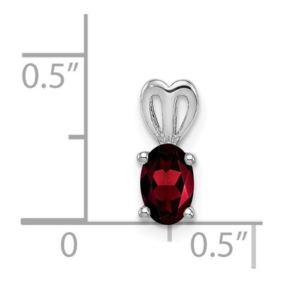 Sterling Silver Garnet Birthstone Pendant – view 4
