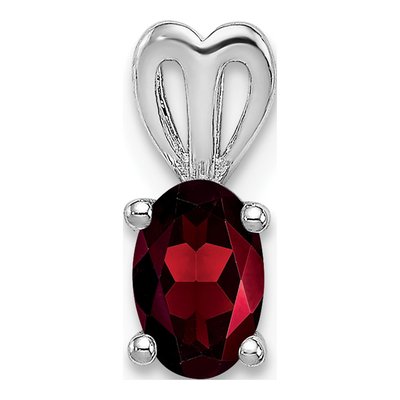Sterling Silver Garnet Birthstone Pendant