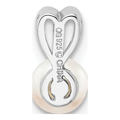 Sterling Silver Freshwater Cultured Pearl June Birthstone Pendant – view 4