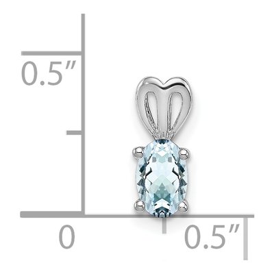 Sterling Silver Aquamarine Pendant – view 4