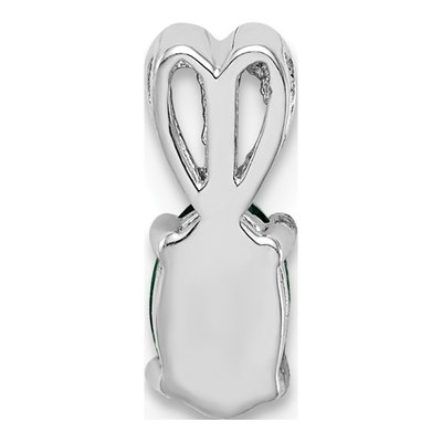 Sterling Silver Lab-Created Emerald Birthstone Pendant – view 5
