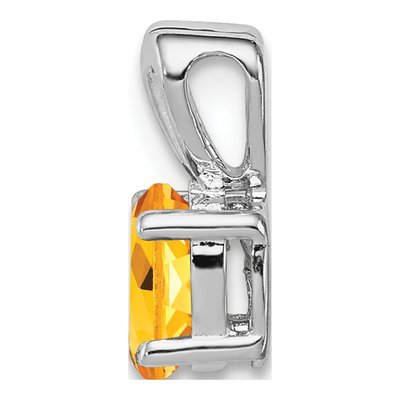 Sterling Silver Citrine Birthstone Pendant – view 3