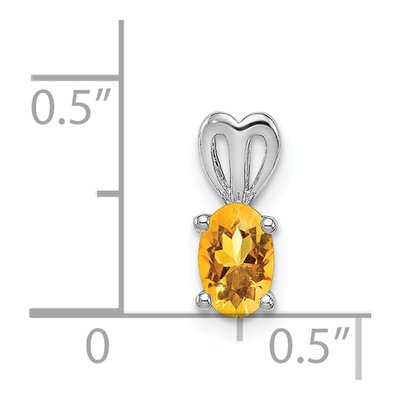 Sterling Silver Citrine Birthstone Pendant – view 4