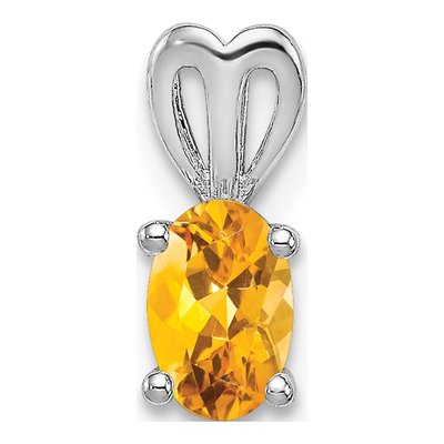 Sterling Silver Citrine Birthstone Pendant