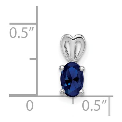 Sterling Silver Lab-Created Sapphire Pendant – view 4