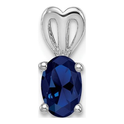 Sterling Silver Lab-Created Sapphire Pendant