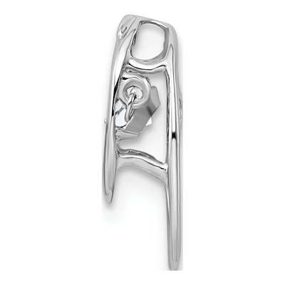 Sterling Silver CZ April Birthstone Slide Pendant – view 3