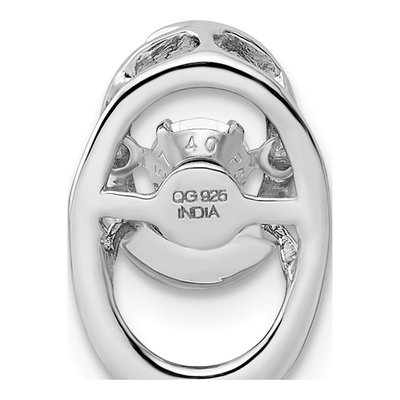 Sterling Silver CZ April Birthstone Slide Pendant – view 5