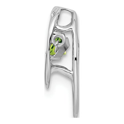 Sterling Silver Peridot Birthstone Slide Pendant – view 3