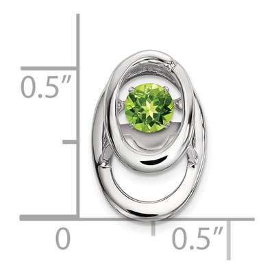 Sterling Silver Peridot Birthstone Slide Pendant – view 4