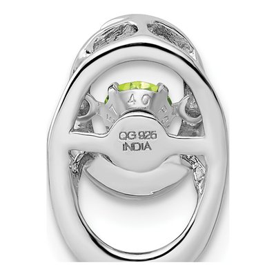 Sterling Silver Peridot Birthstone Slide Pendant – view 5