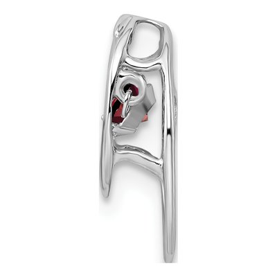 Sterling Silver Garnet Birthstone Slide Pendant – view 3