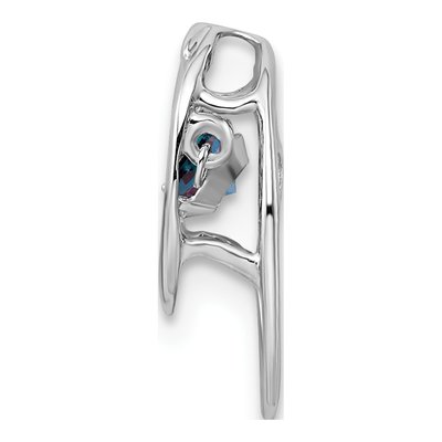Sterling Silver June Birthstone Lab-Created Alexandrite Charm – view 3