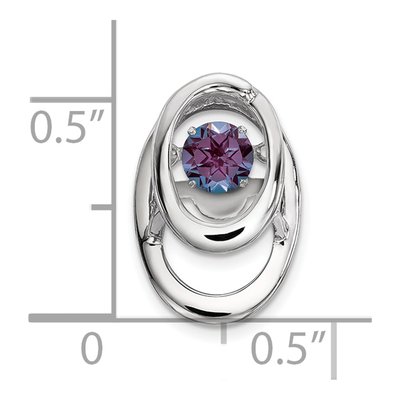 Sterling Silver June Birthstone Lab-Created Alexandrite Charm – view 4