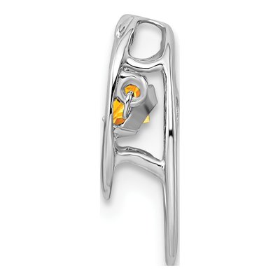 Sterling Silver Citrine Birthstone Slide Pendant – view 3