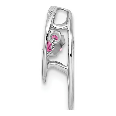 Sterling Silver CZ October Birthstone Charm – view 3