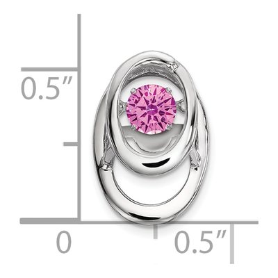 Sterling Silver CZ October Birthstone Charm – view 4