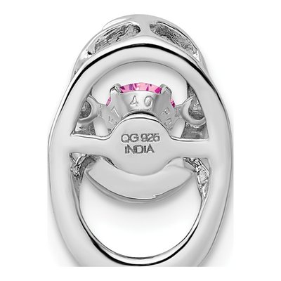 Sterling Silver CZ October Birthstone Charm – view 5