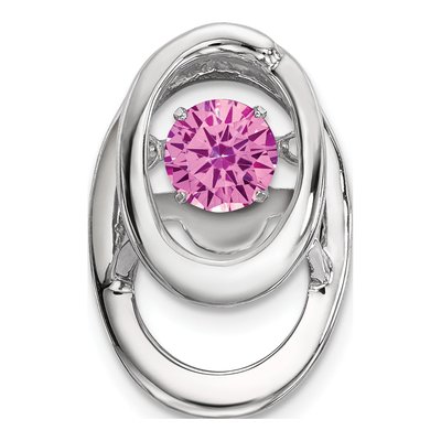 Sterling Silver CZ October Birthstone Charm