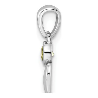 Sterling Silver Peridot Heart Pendant – view 3