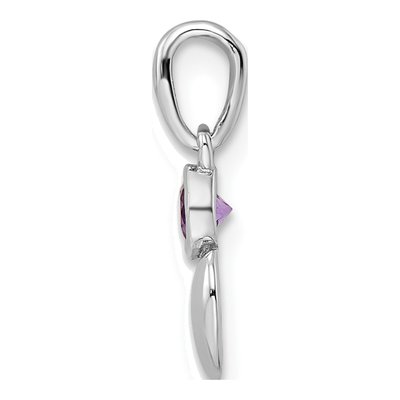Sterling Silver Amethyst Heart Pendant – view 3