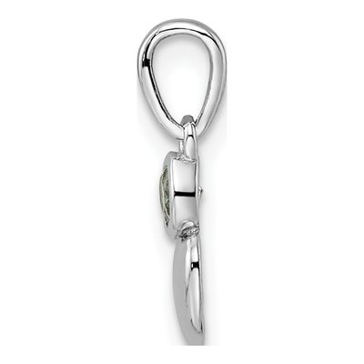 Sterling Silver Aquamarine Heart Pendant – view 3