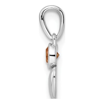 Sterling Silver Citrine Heart Pendant | November Birthstone – view 3