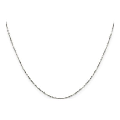 Sterling Silver 0.8mm Semi-Solid Octagon Box Chain – view 2
