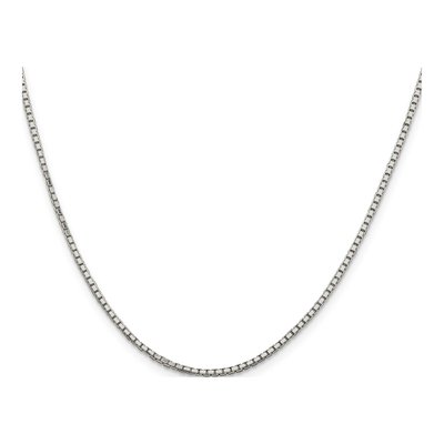 Sterling Silver 1.7mm Mirror Box Chain – view 3