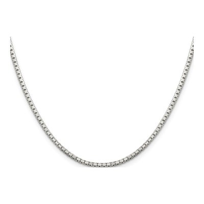 Sterling Silver 2mm 8-Sided Box Chain – view 2