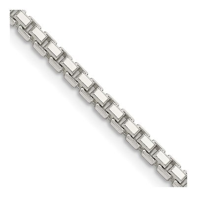 Sterling Silver 2.5mm 8-Sided Box Chain