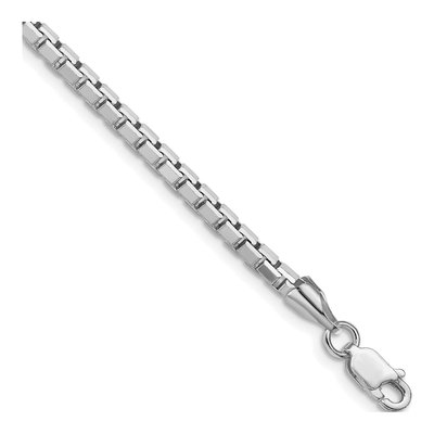 Sterling Silver 2.9mm 8-Sided Box Chain