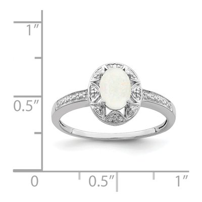 Sterling Silver Diamond Birthstone Ring – view 5