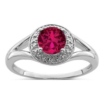 Sterling Silver Diamond Ring